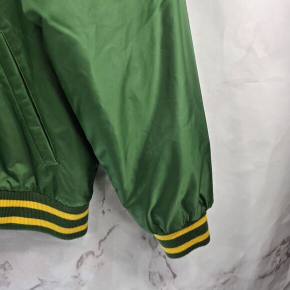 Aritzia TNA Jacket Men Small Green Stadium Yellow Varsity Bomber Coat Letterman - Picture 4 of 11